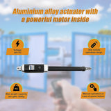 500KG 20W Solar Single Swing Auto Motor Remote Gate Opener - Rear View