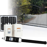 500KG 10W Solar Single Swing Auto Motor Remote Gate Opener - Front View