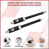 1000KG 20W Solar Double Swing Auto Motor Remote Gate Opener - Side View