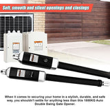 1000KG 10W Solar Double Swing Auto Motor Remote Gate Opener - Rear View
