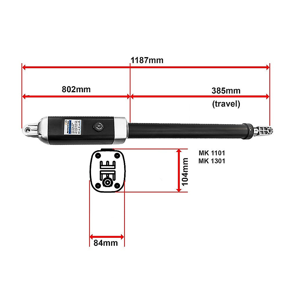 1000KG 10W Solar Double Swing Auto Motor Remote Gate Opener