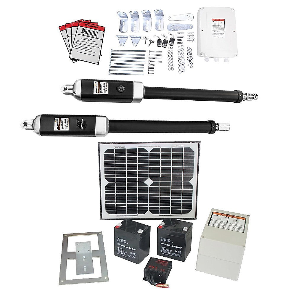 1000KG 10W Solar Double Swing Auto Motor Remote Gate Opener