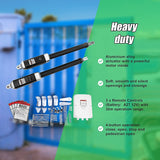 1000KG Double Swing Auto Motor Remote Gate Opener - Low Angle
