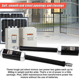 1200KG 20W Solar Double Swing Auto Motor Remote Gate Opener - Rear View