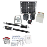 1200KG 20W Solar Double Swing Auto Motor Remote Gate Opener - Low Angle