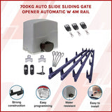 700KG Auto Slide Sliding Gate Opener Automatic w 4m Rail - Side View