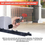 700KG Auto Slide Sliding Gate Opener Automatic w 4m Rail - 45-Degree Angle