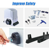 1200KG Auto Slide Sliding Gate Opener Automatic w 4m Rail - Close-Up Angle