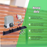 1800KG Auto Slide Sliding Gate Opener Automatic w 4m Rail - Low Angle