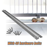 Sliding Gate Hardware Accessories Kit - 4m Track - Rear View