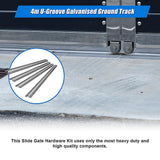 Sliding Gate Hardware Accessories Kit - 4m Track - Low Angle