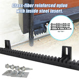Sliding Gate Hardware Accessories Kit - 4m Gear Rack Track - Close-Up Angle