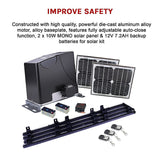 1000KG Auto Solar Slide Sliding Gate Opener Automatic w 4m Rail - Close-Up Angle