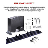 1000KG Auto Slide Sliding Gate Opener Automatic w 4m Rail - Close-Up Angle