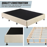 Palermo Queen Ensemble Bed Base Platinum Natural Sand Linen Fabric - Extra Image