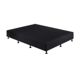 Palermo Queen Ensemble Bed Base Midnight Black Linen Fabric - Extra Image