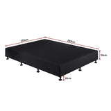 Palermo Queen Ensemble Bed Base Midnight Black Linen Fabric - Extra Image