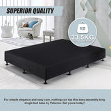 Palermo King Single Ensemble Bed Base Midnight Black Linen Fabric - Extra Image