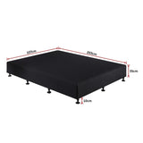 Palermo King Single Ensemble Bed Base Midnight Black Linen Fabric - Extra Image