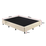 Palermo King Single Ensemble Bed Base Platinum Natural Sand Linen Fabric - Extra Image
