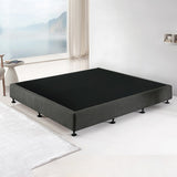 Palermo King Ensemble Bed Base Platinum Graphite Linen Fabric - Side View