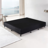 Palermo King Ensemble Bed Base Midnight Black Linen Fabric - Top-Down View
