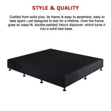 Palermo King Ensemble Bed Base Midnight Black Linen Fabric - Extra Image