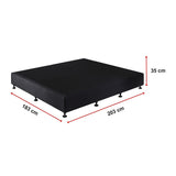 Palermo King Ensemble Bed Base Midnight Black Linen Fabric - Extra Image