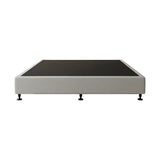 Palermo King Ensemble Bed Base Platinum Light Grey Linen Fabric - Top-Down View