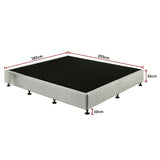 Palermo King Ensemble Bed Base Platinum Light Grey Linen Fabric - Extra Image