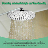 200mm Shower Head Round Chrome Showerhead - 45-Degree Angle
