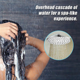 200mm Shower Head Round Chrome Showerhead - Low Angle