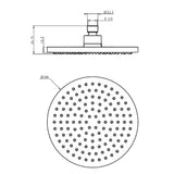 200mm Shower Head Round Chrome Showerhead - Extra Image