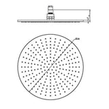 300mm Brass Shower Head Round Chrome Showerhead - Extra Image