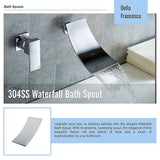 304SS Waterfall Bath Spout - 45-Degree Angle