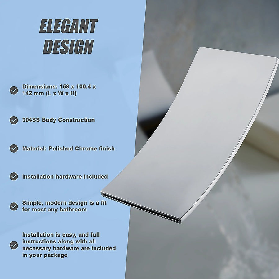 304SS Waterfall Bath Spout