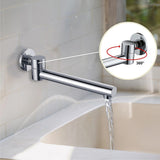240mm Brass Bath Safety Spout Swivel - Close-Up Angle
