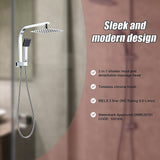 2-in-1 Massage Hand Shower & Head Tap Bathroom Mixer - Low Angle