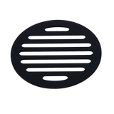 Square Black Floor Grate Drain 110 mm Full Brass Construction - Rear View