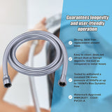 Replacement Heavy Duty 1500mm Shower Bath Hose - Low Angle
