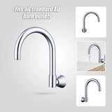 High Reach Swivel Wall Kitchen Laundry Bath Basin Spout - Close-Up Angle