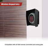 Wireless Keypad Entry For Swing And Sliding Gate with Metal Casing - Top-Down View