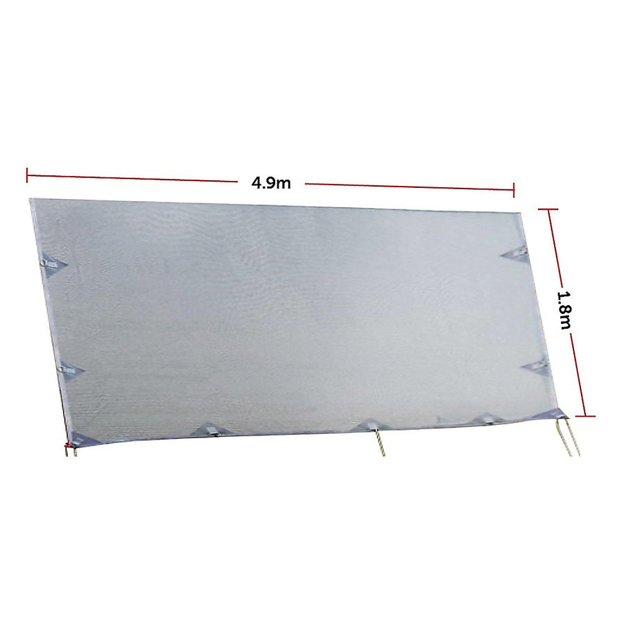 4.9m Caravan Privacy Screen Side Sunscreen Sun Shade for 17' Roll Out Awning, image 8
