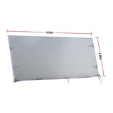 4.6m Caravan Privacy Screen Side Sunscreen Sun Shade for 16' Roll Out Awning - Low Angle