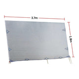 3.7m Caravan Privacy Screen Side Sunscreen Sun Shade for 13' Roll Out Awning - Low Angle