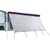 3.4m Caravan Privacy Screen Side Sunscreen Sun Shade for 12' Roll Out Awning - 45-Degree Angle