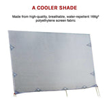 3.4m Caravan Privacy Screen Side Sunscreen Sun Shade for 12' Roll Out Awning - Close-Up Angle