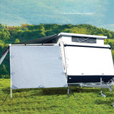 Pop Top Caravan Privacy Screen Sun Shade Side Extension 2.1 x 1.8m - Rear View