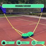 Folding Portable Badminton Combo Set Volleyball Net Outdoor Sports - Low Angle
