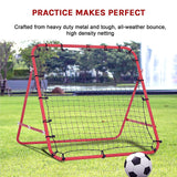 Soccer Rebound Net Sports Trainer Rebounder Football Game Practice Training Goal - Rear View